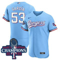 MLB Adolis Garcia Texas World Series Champions Powder Blue Jersey 2023 - Powder Blue