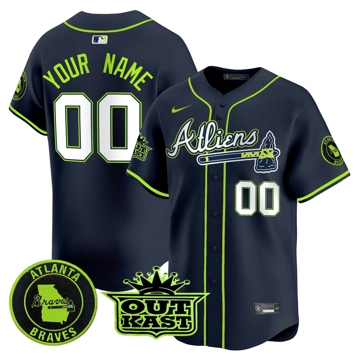 MLB Atlanta Atliens Vapor Premier Limited Jersey