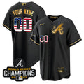 MLB Atlanta The A Gold Flag Jersey