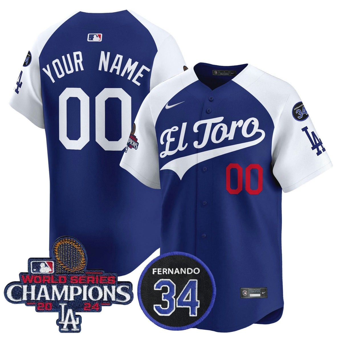 MLB El Toro 2024 World Series Champions Patch Vapor Premier Limited Jersey