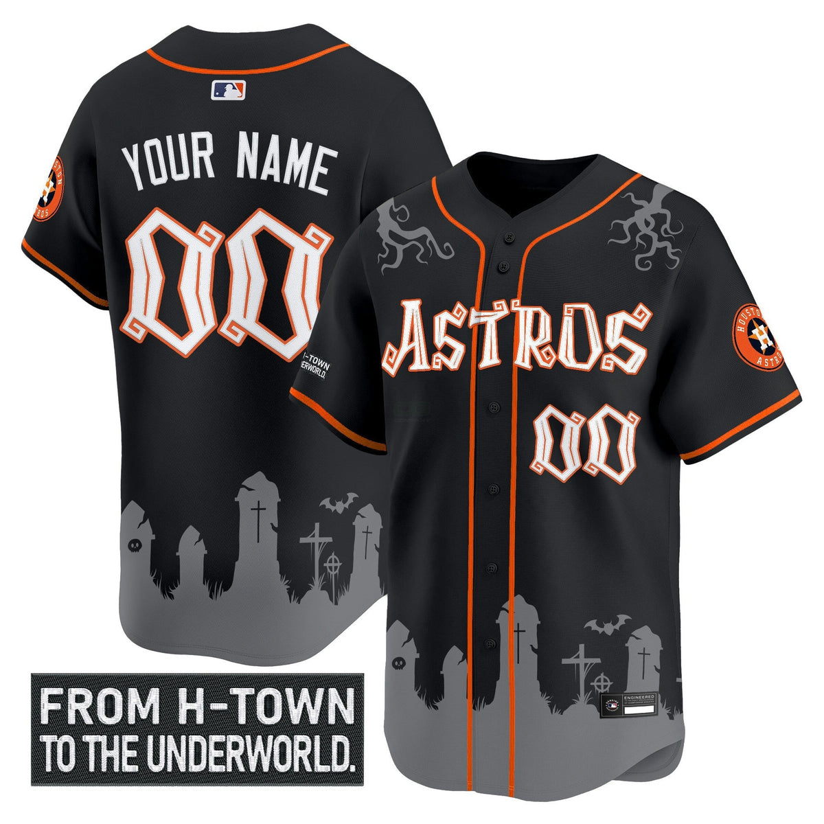 MLB Houston ‘Halloween Shadows Edition’ Vapor Premier Limited Jersey – Stitched
