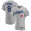 MLB Kike Hernandez Los Angeles Gray Jersey - Gray