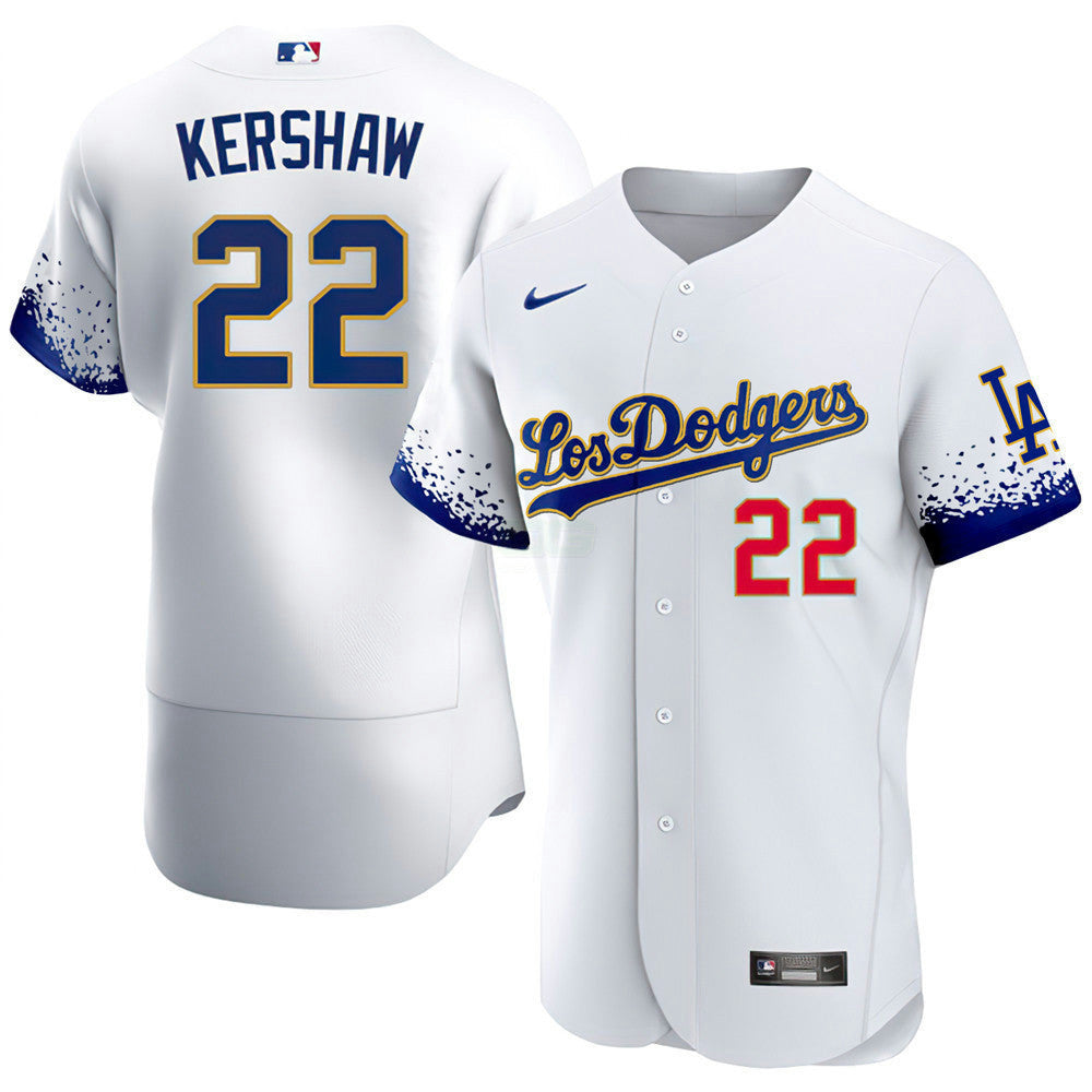 MLB Los Angeles City Connect White Gold Jersey