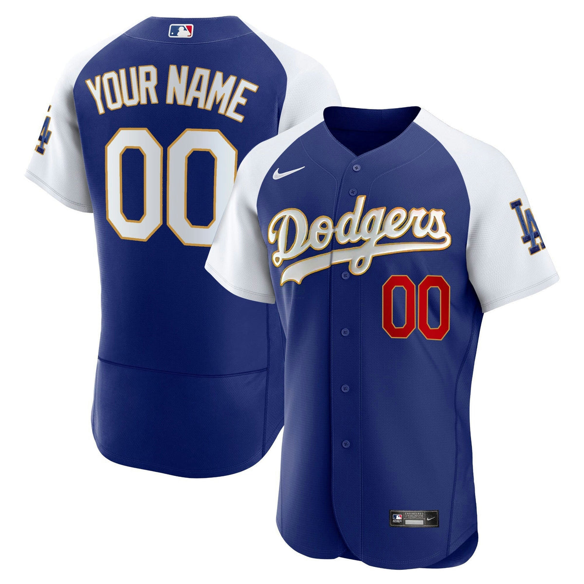 MLB Los Angeles Gold Trim Flex Base Jersey