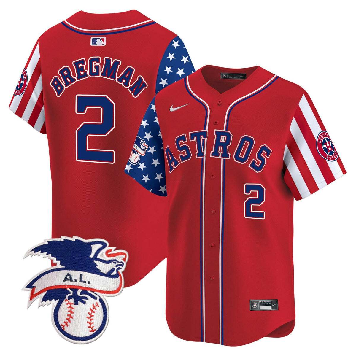 MLB Houston Astros Men’s 2024 Fourth of July Vapor Premier Limited Jersey