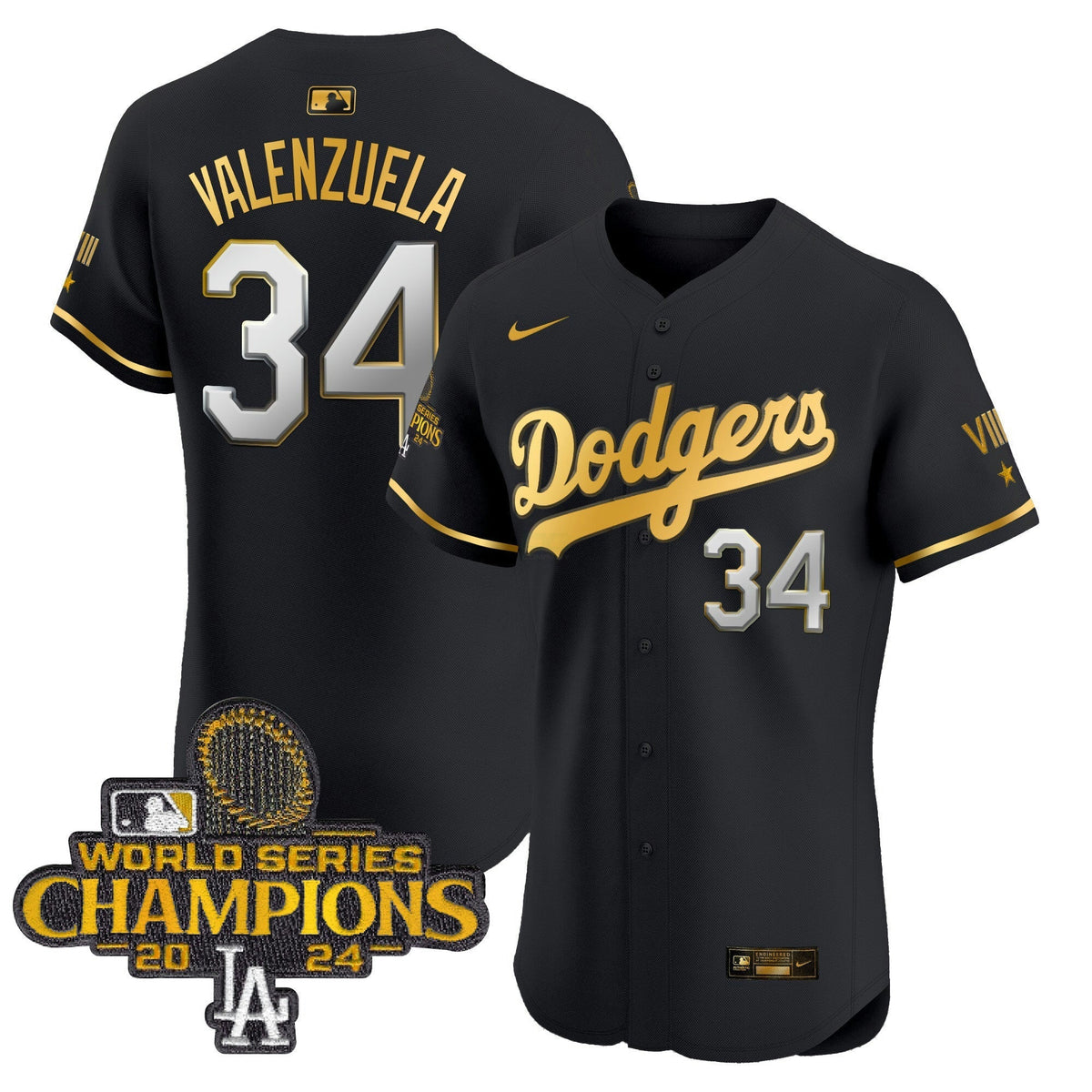 MLB Men’s 2024 World Series Champions Gold Trim Vapor Premier Elite Jersey V3