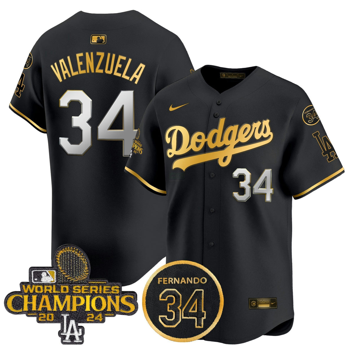 MLB Men’s 2024 World Series Champions Gold Trim Vapor Premier Limited Jersey V2