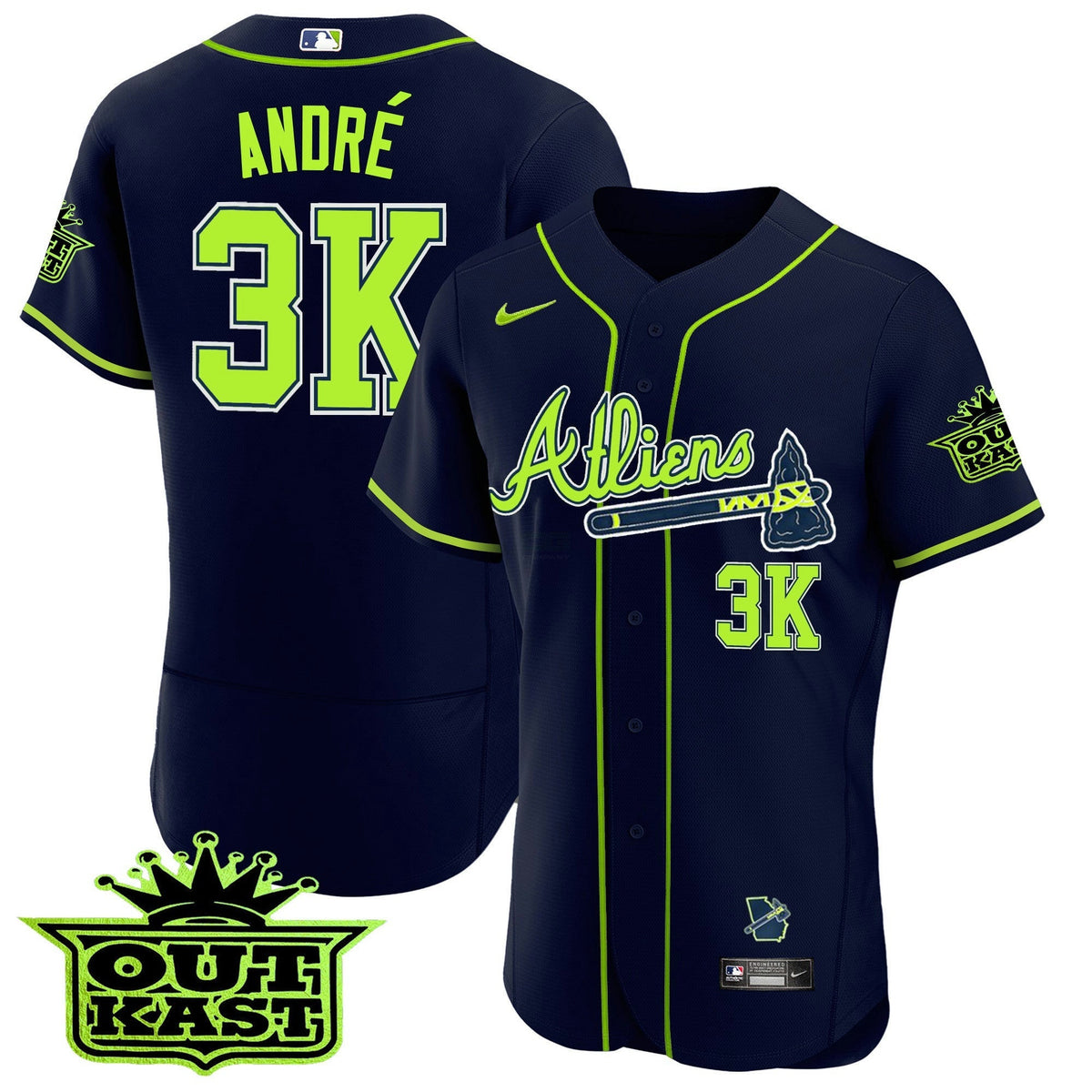 MLB Men’s Atlanta Atliens Flex Base Jersey V3