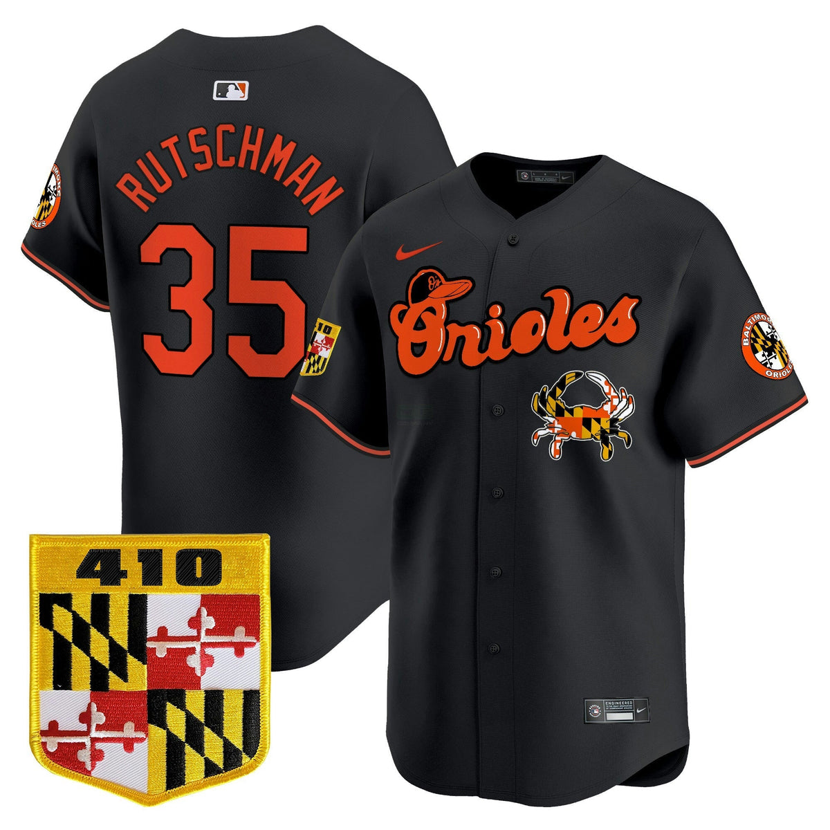MLB Men’s Baltimore 410 & Chesapeake Crab Patch Vapor Premier Limited Jersey