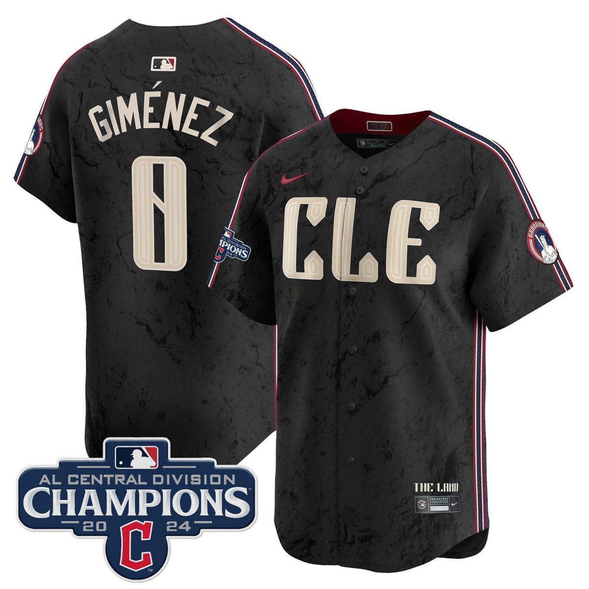 MLB Men’s Cleveland 2024 AL Central Division Champions Vapor Premier Limited Jersey