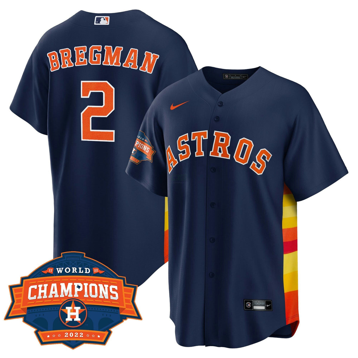 MLB Men’s Houston Alternate Navy Blue 2022 Champions Limited Player Jersey