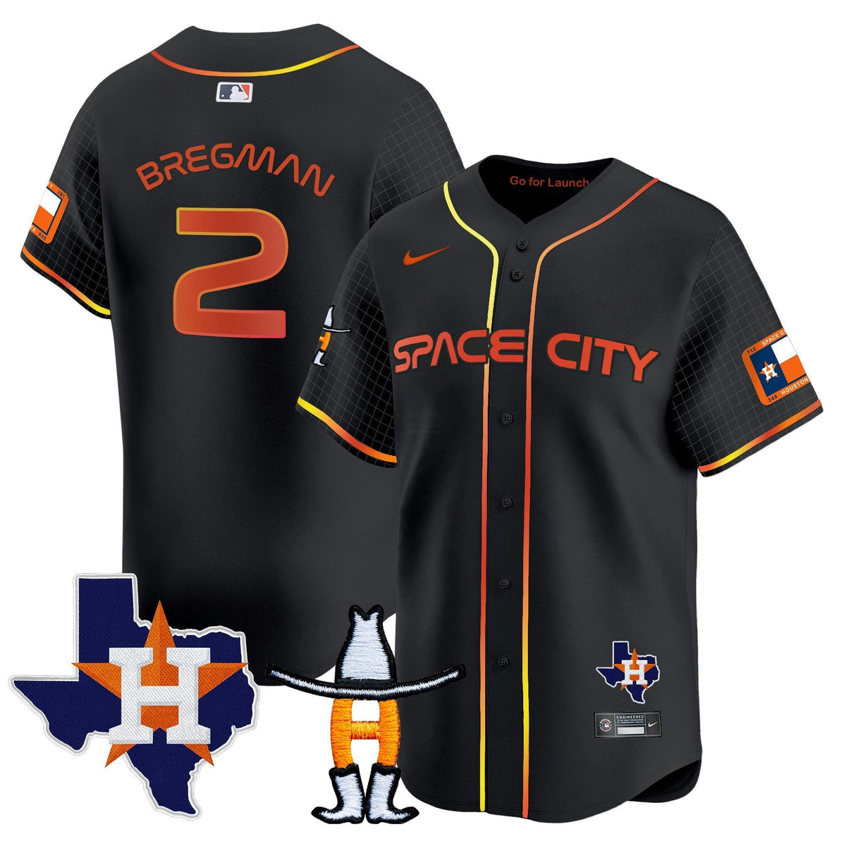 MLB Men’s Space City Texas Patch Vapor Premier Limited Jersey