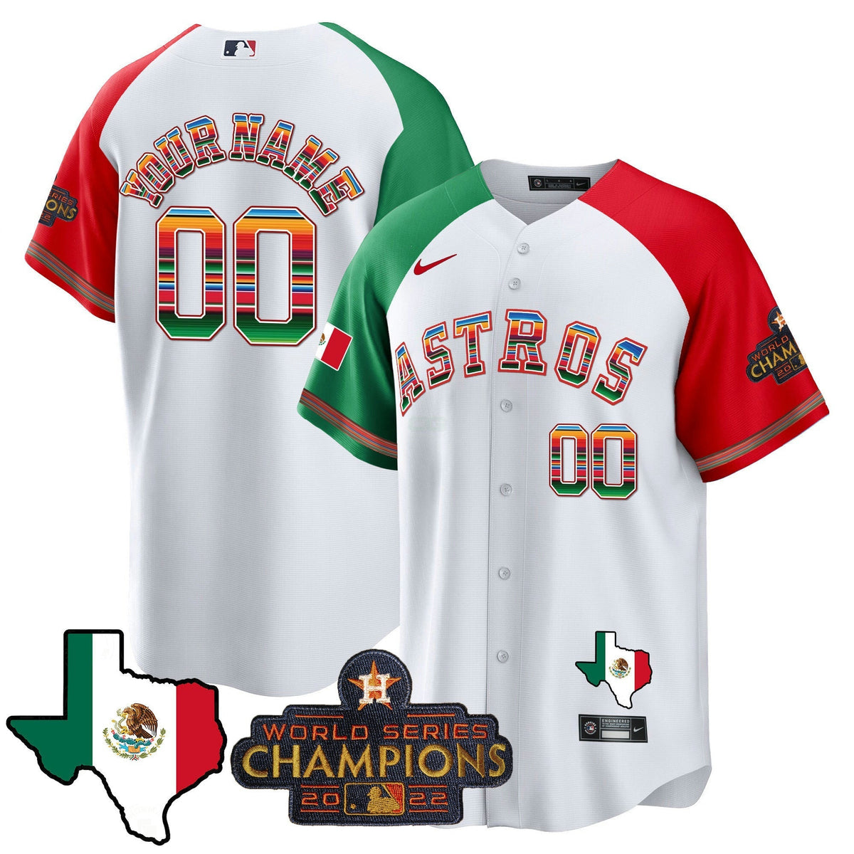 MLB Mexico Texas Map Cool Base Jersey