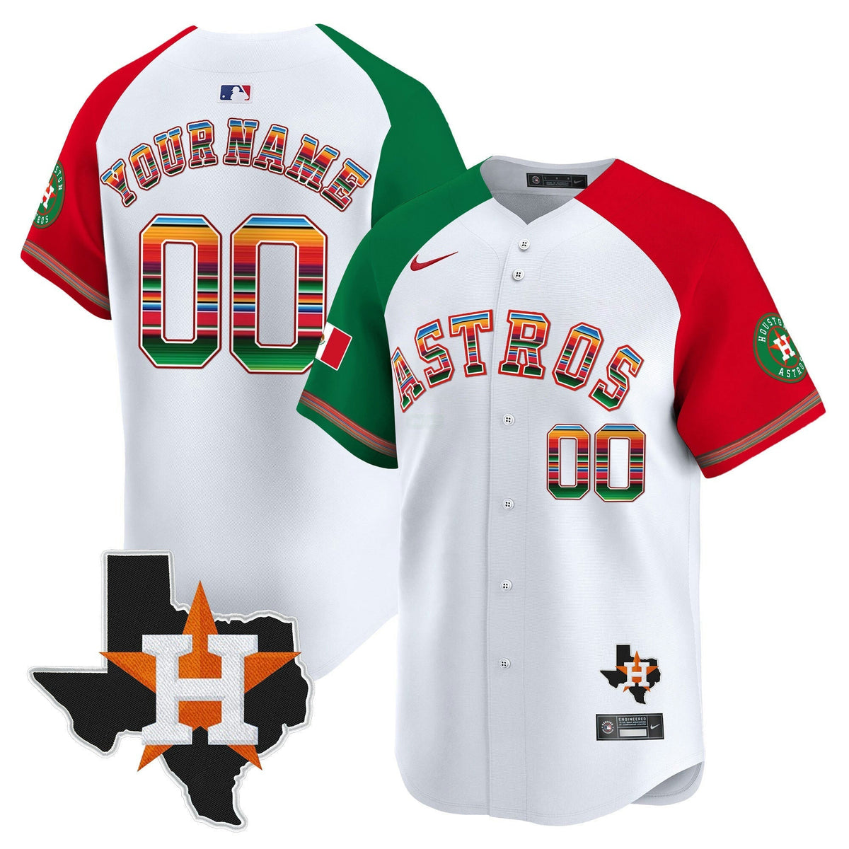 MLB Mexico Texas Patch Vapor Premier Limited Jersey