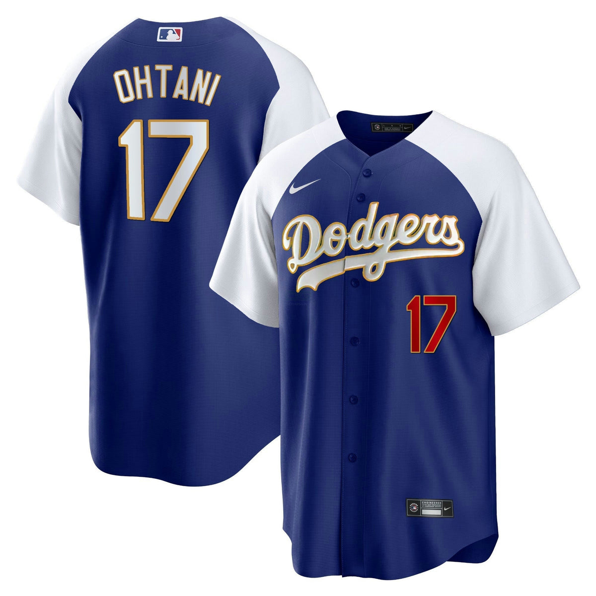MLB Shohei Ohtani Los Angeles Gold Trim Cool Base Jersey