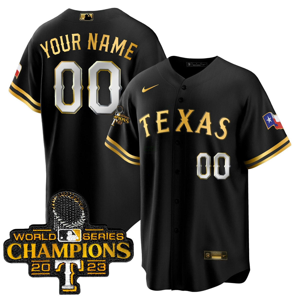 MLB Texas 2023 World Series Champions Cool Base Jersey