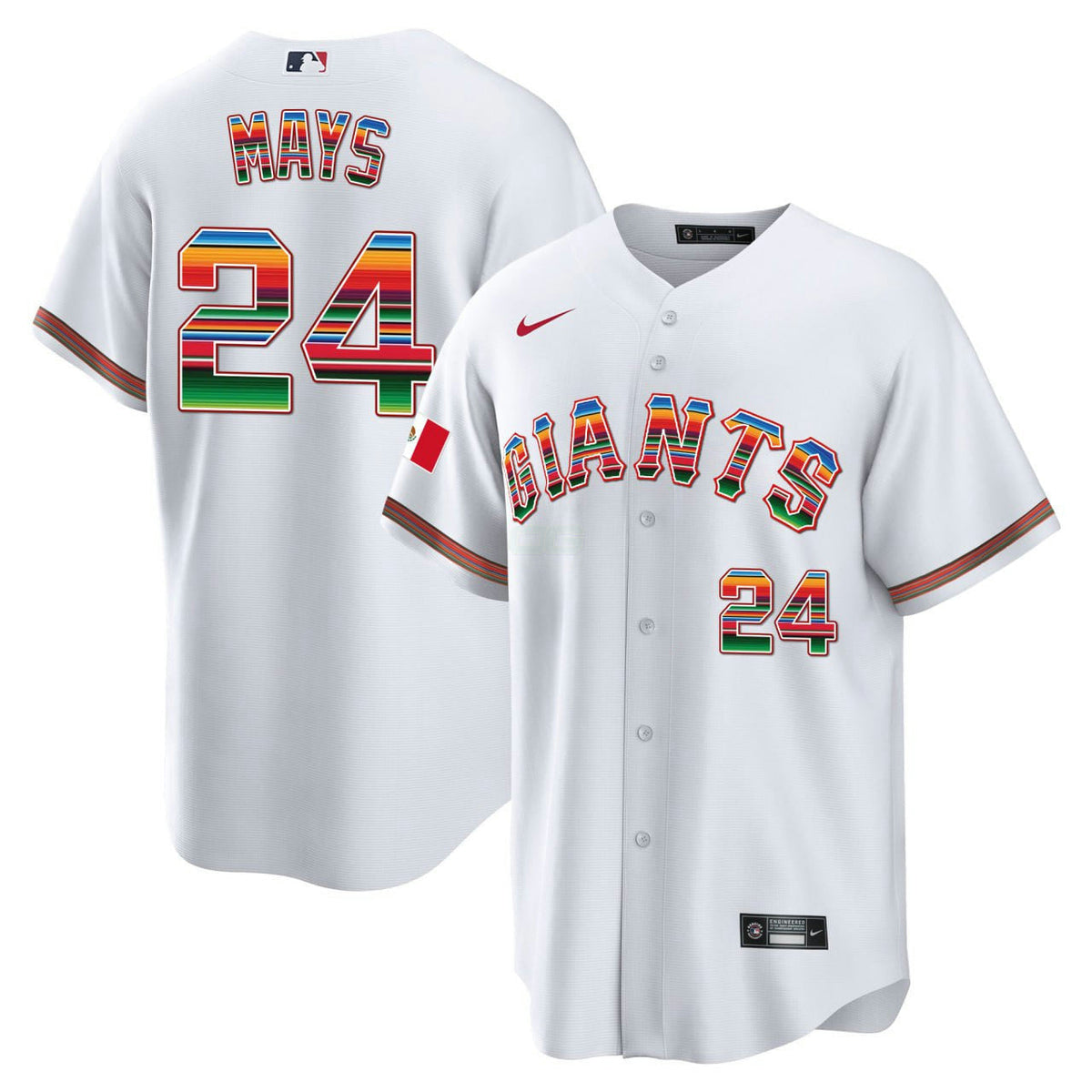 MLB Willie Mays Mexico Cool Base Limited Jersey - White