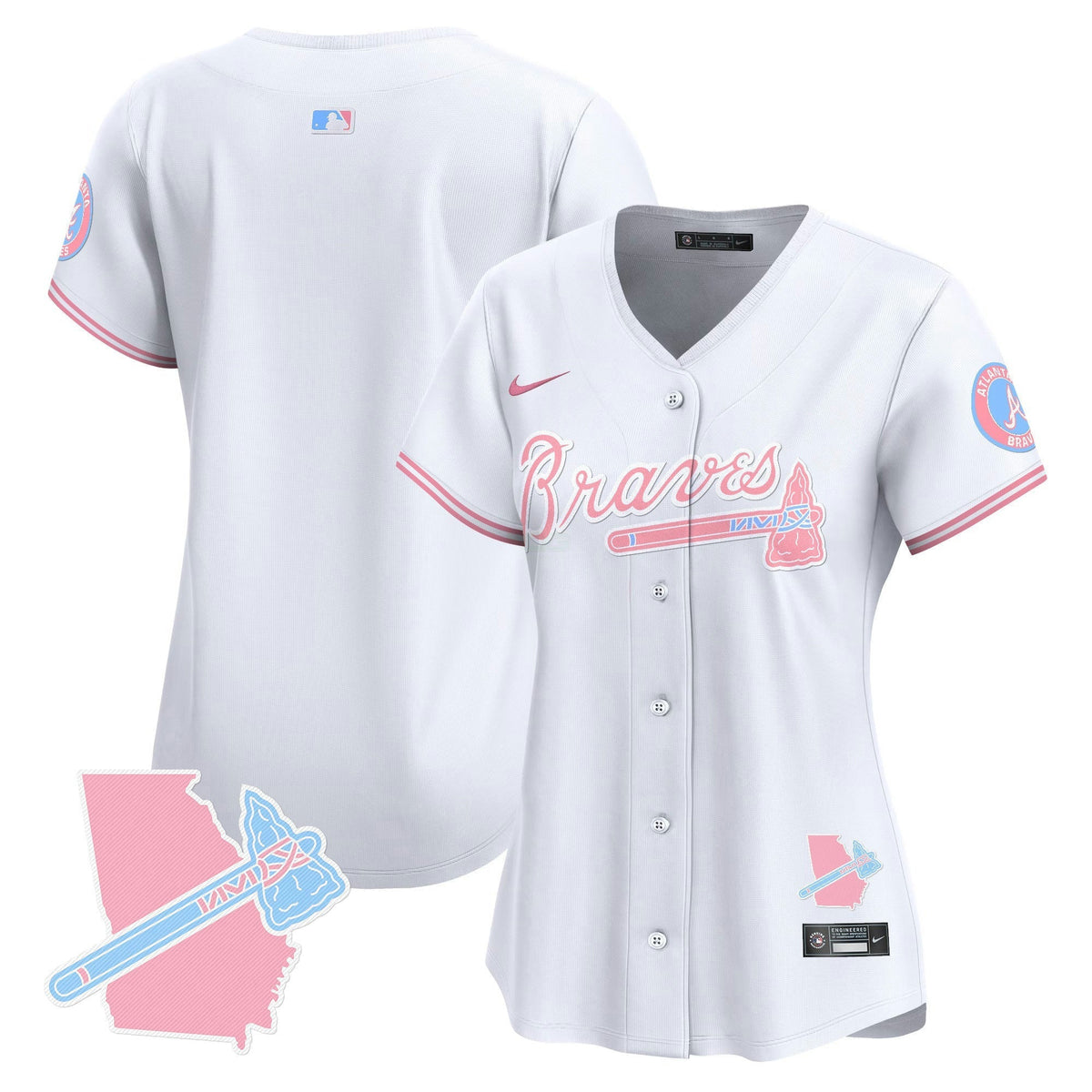 MLB Women’s Atlanta Bubblegum Pink Vapor Premier Limited Jersey