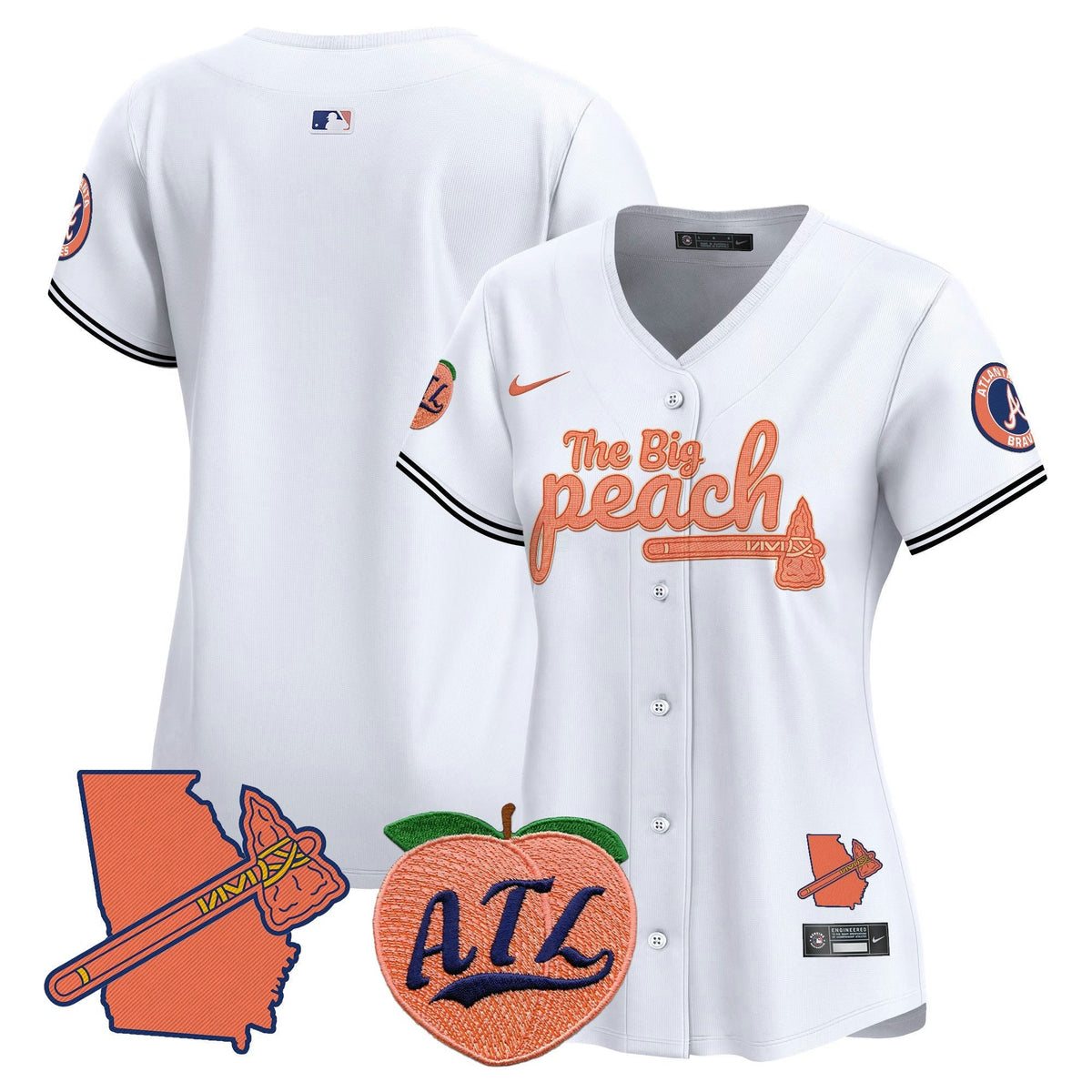 MLB Women’s Atlanta The Big Peach Vapor Premier Limited Jersey V2