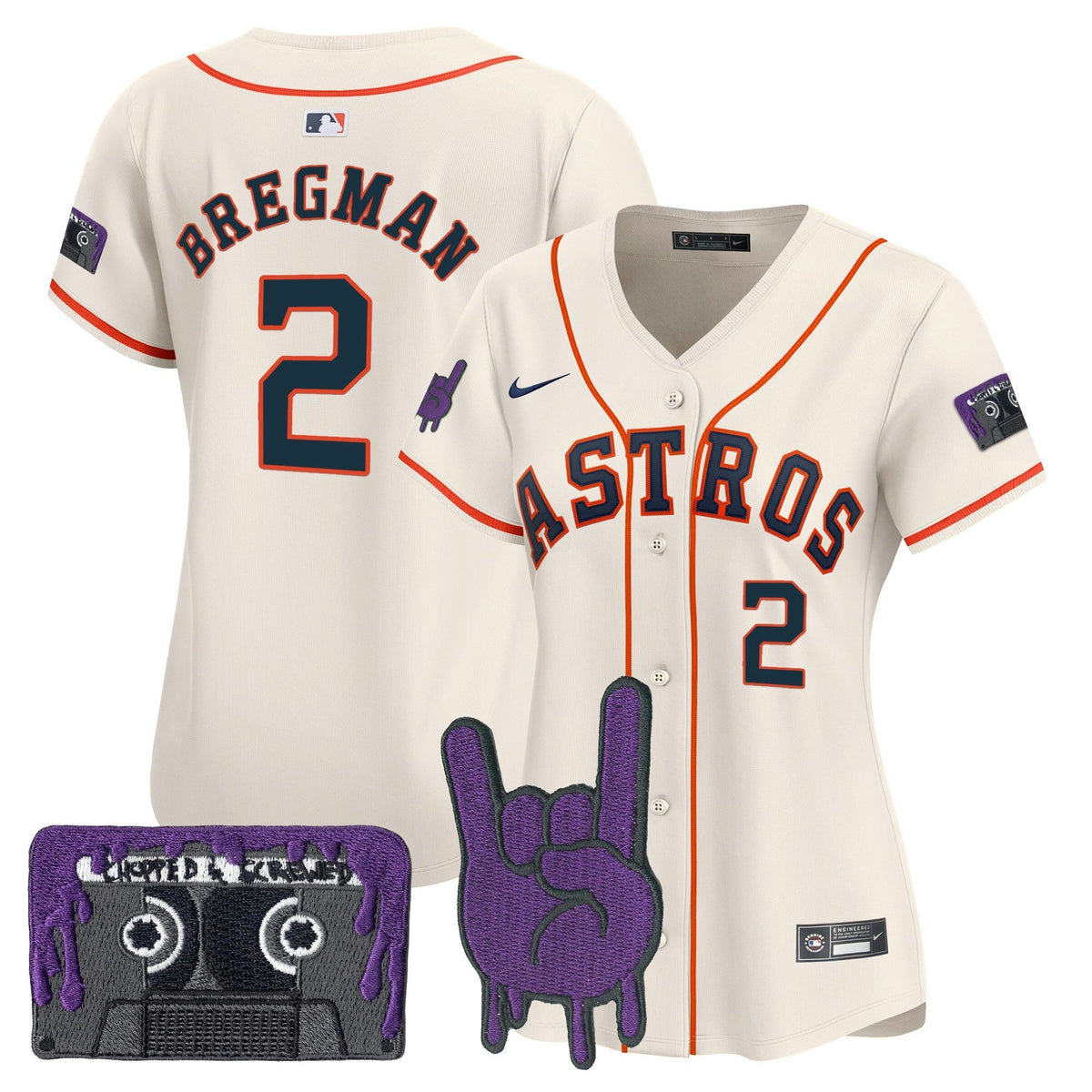 MLB Women’s Houston DJ Screw Patch Vapor Premier Limited Jersey