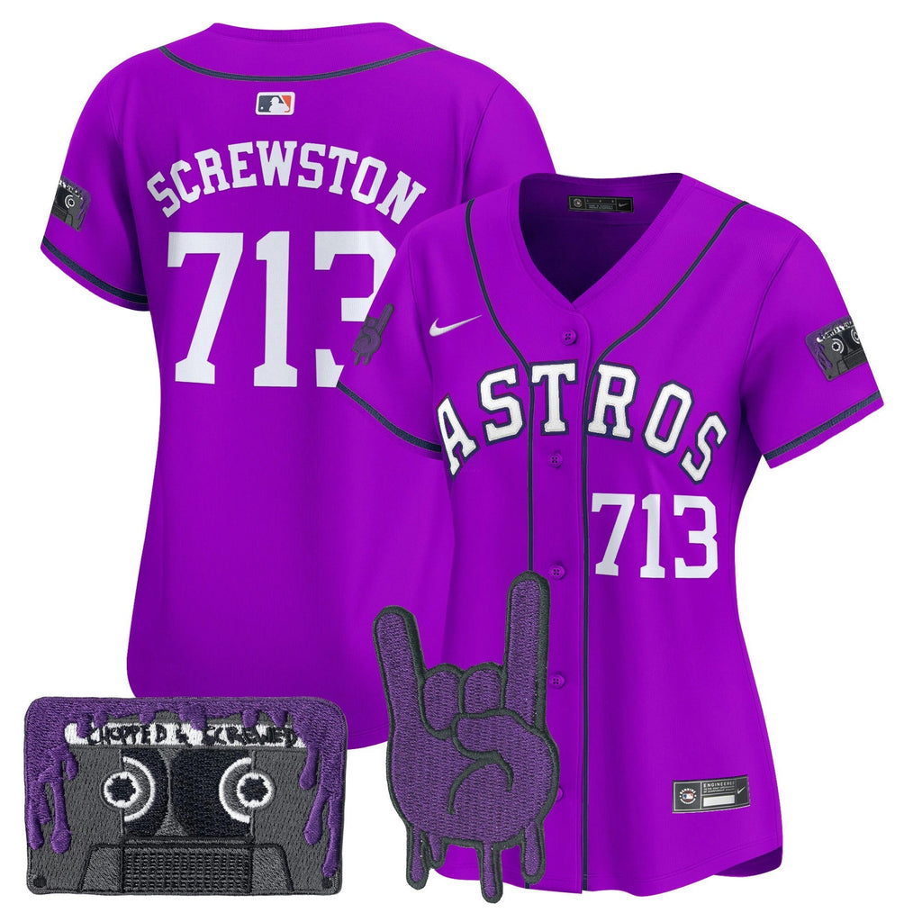 MLB Women’s Houston DJ Screw Patch Vapor Premier Limited Jersey