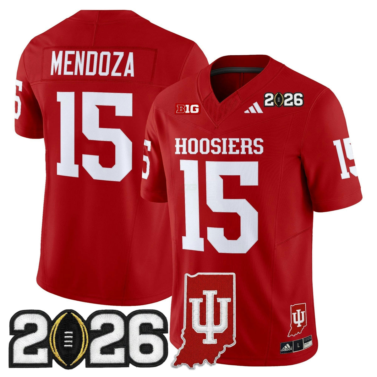 NCAA 2026 College Football Playoff Final & Indiana State Patch Vapor Limited Jersey