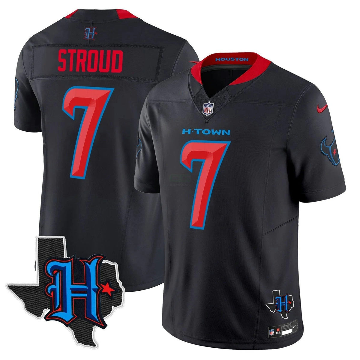 NFL CJ Stroud Youth’s Houston 2024 Vapor Navy Blue Limited Jersey - Navy Blue Limited