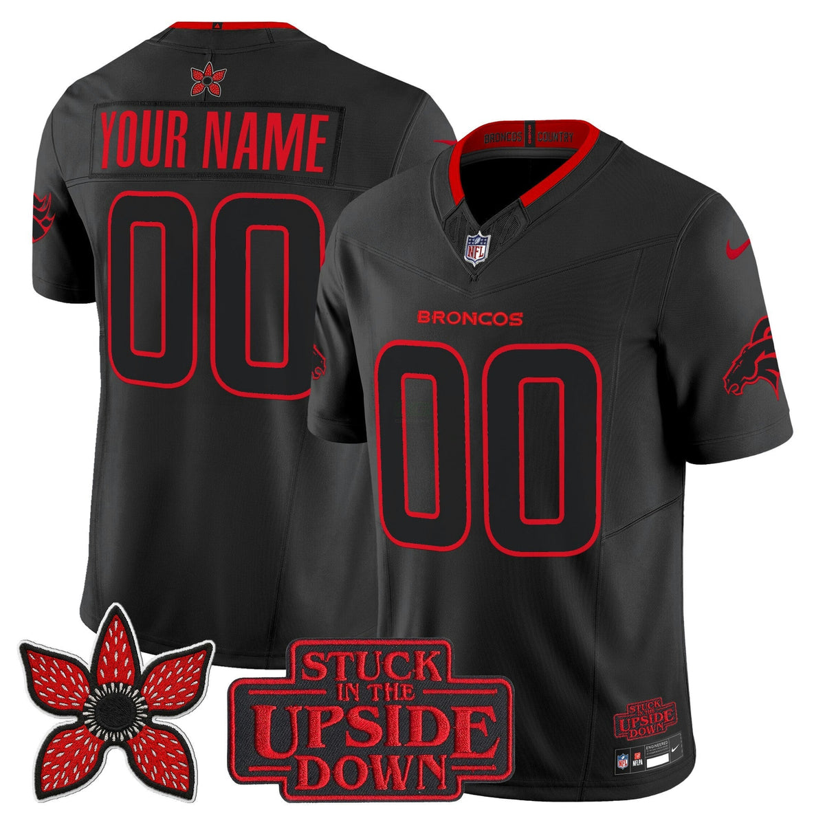 NFL Denver ‘Stranger Things Edition’ Vapor Limited Jersey - Custom