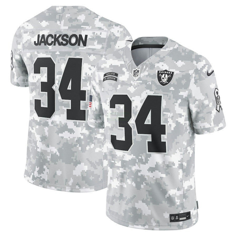 NFL Las Vegas 2024 Salute to Service Vapor Limited Jersey – Arctic Camo
