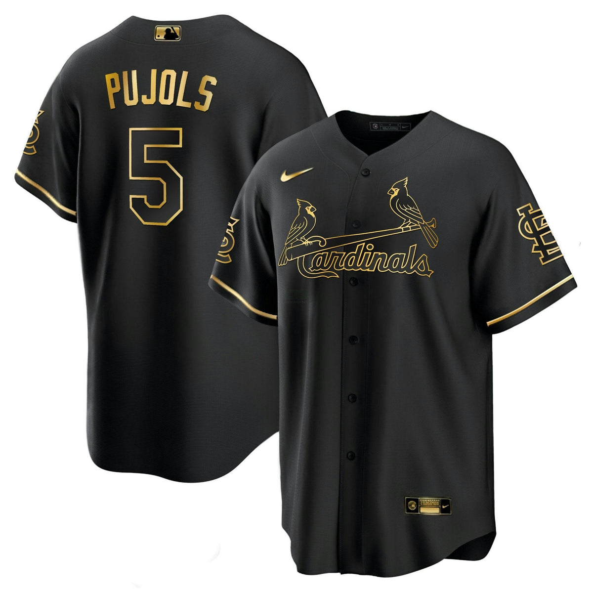 NFL Men’s Albert Pujols Arizona White Gold & Black Gold Jersey