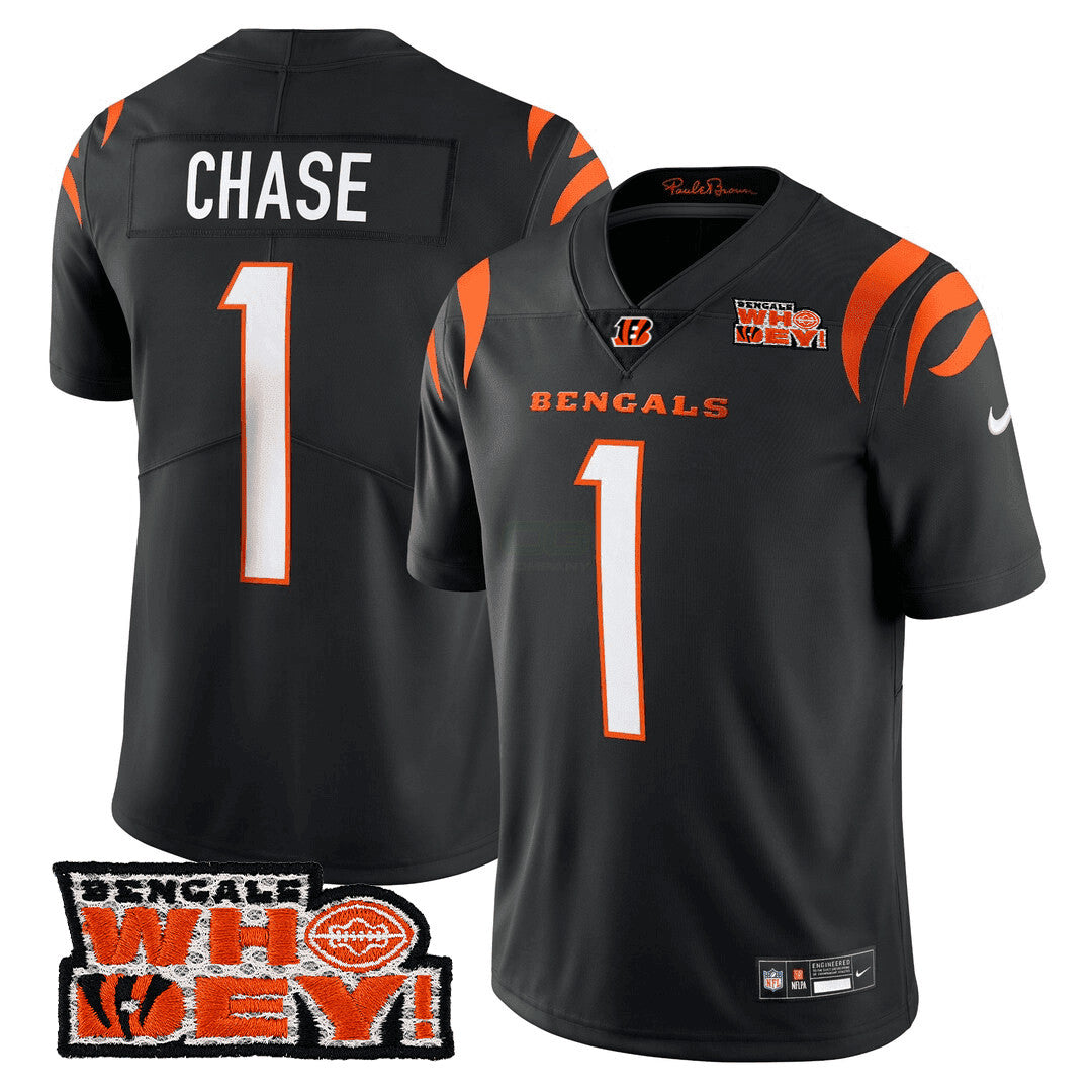 NFL Men’s Cincinnati Who Dey Patch Jersey