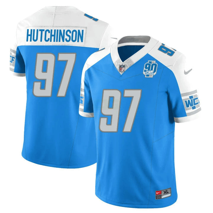 NFL Men’s Detroit 90th Year Patch Vapor Jersey V2