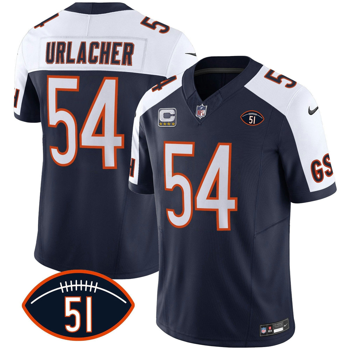 NFL Men’s Dick Butkus Patch GSH Vapor Jersey