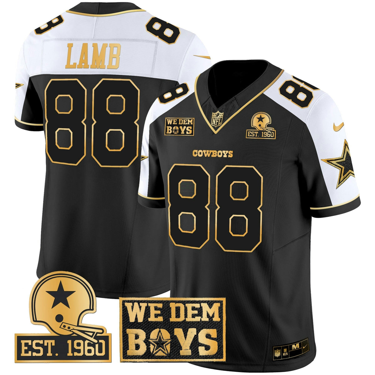 NFL Men’s Est. 1960 & We Dem Boyz Patch Gold Vapor Limited Jersey