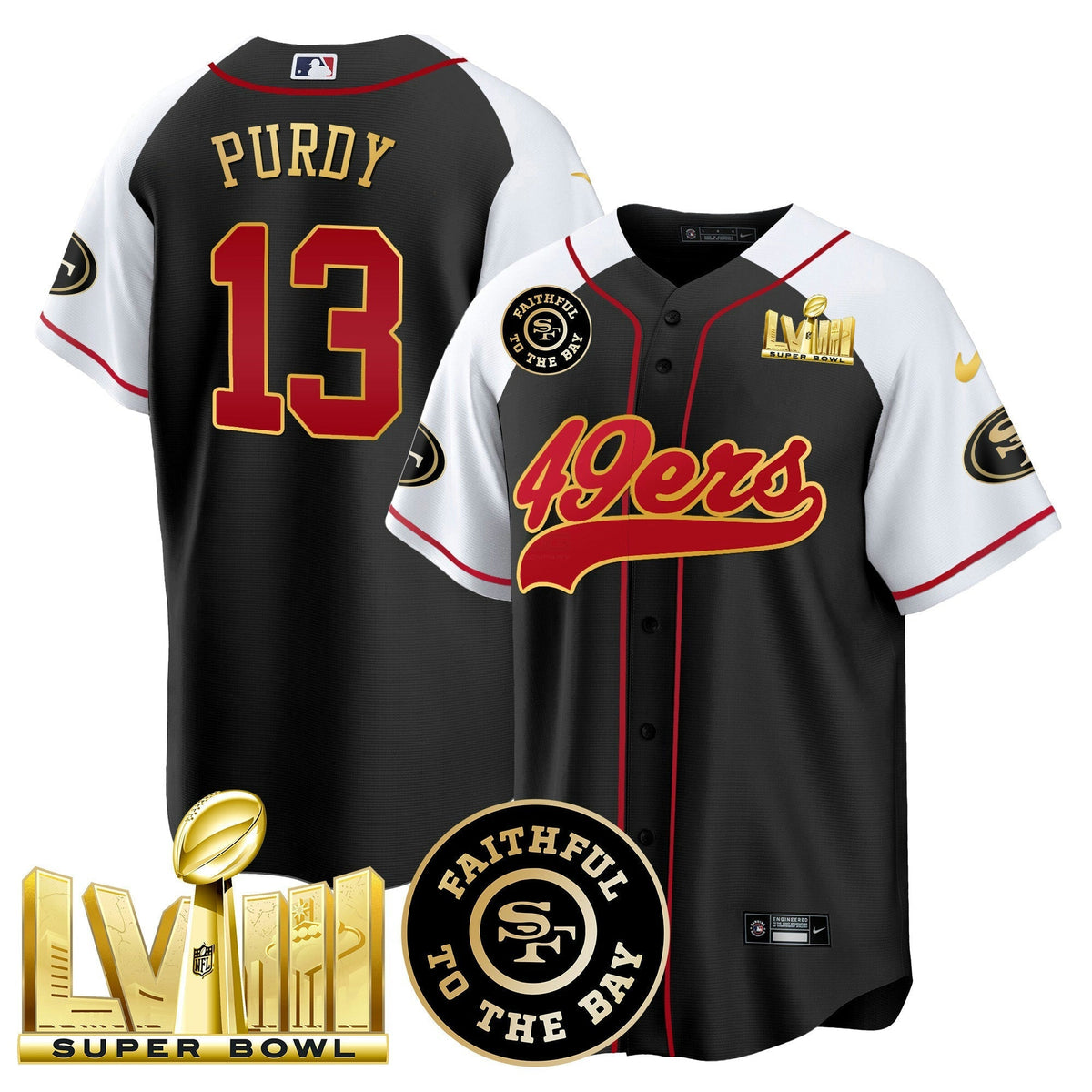 NFL Men’s Faithful & Super Bowl LVIII Gold Patch Jersey