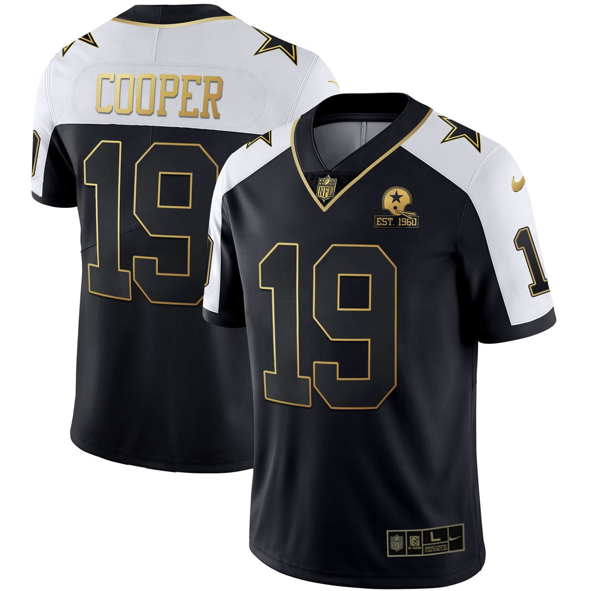 NFL Men’s Gold & Split Vapor Est 1960 Patch Jersey