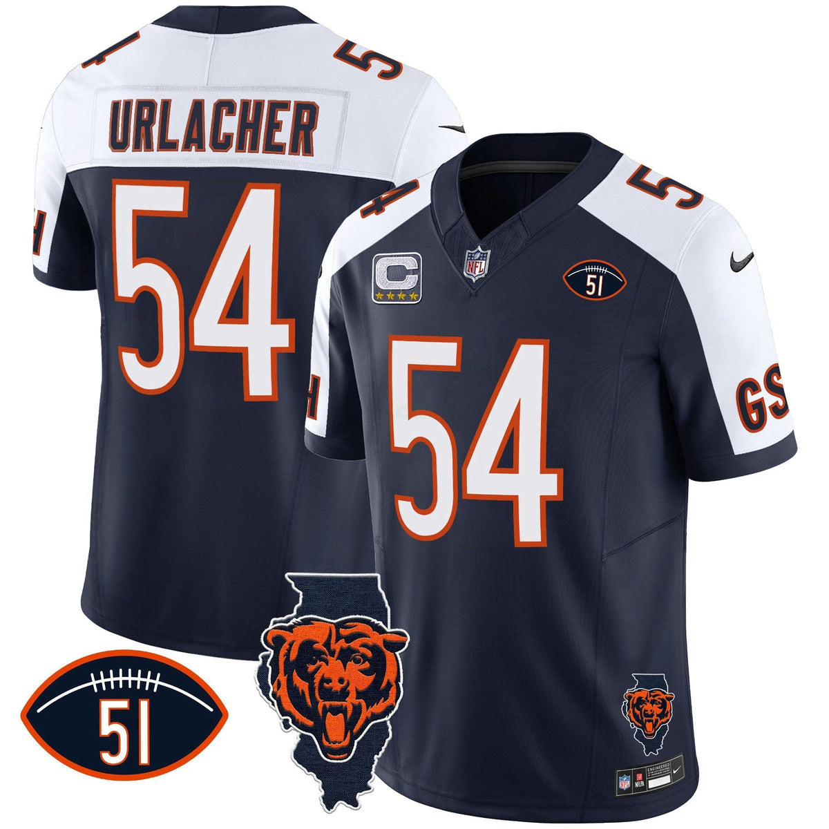 NFL Men’s Illinois Patch Vapor Jersey