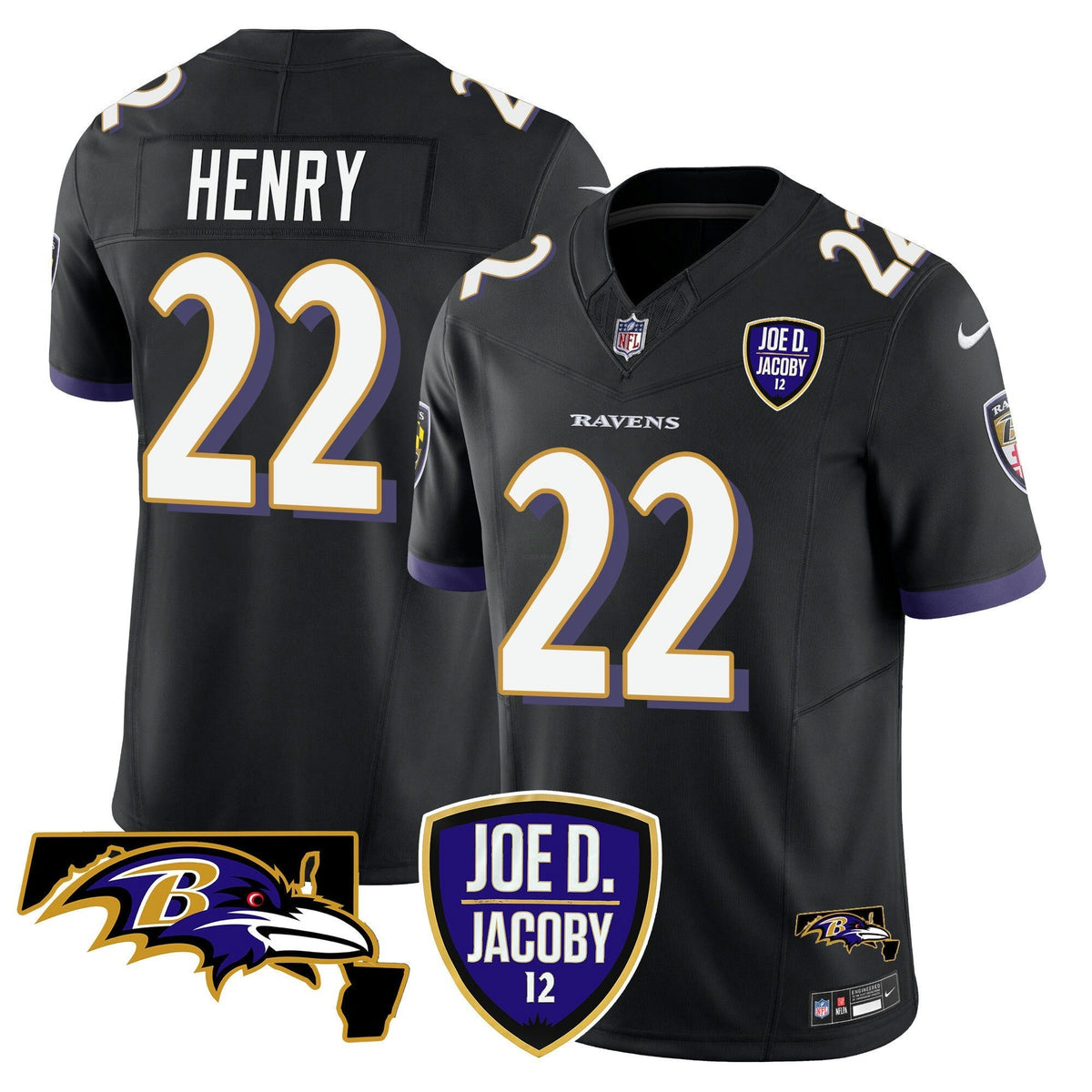 NFL Men’s Joe D & Jacoby Patch Vapor Limited Jersey