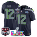 NFL Men’s Seattle “Super Bowl LX & United States 250th Anniversary Patch” Vapor Limited Jersey