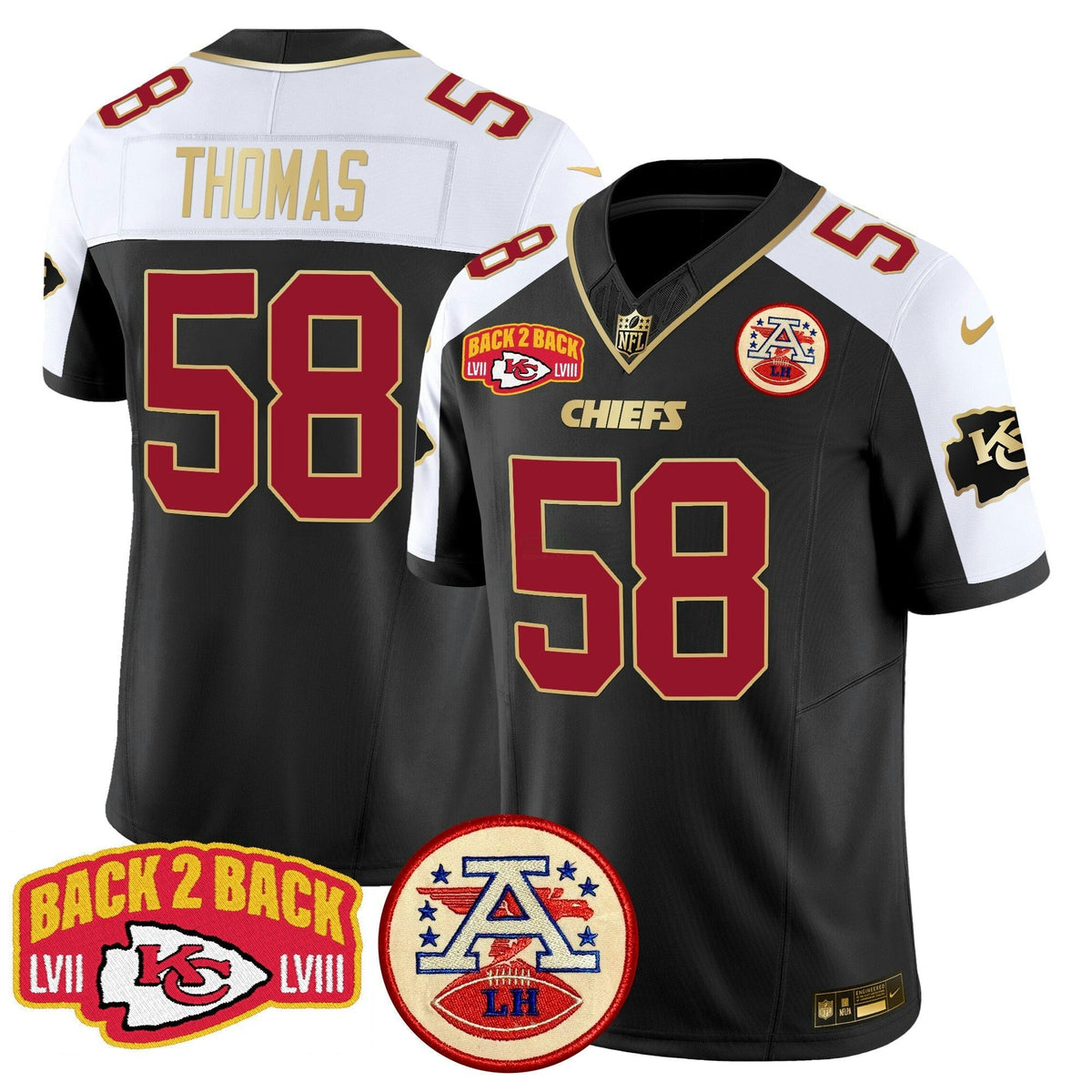 NFL Men’s Super Back 2 Back Patch Vapor Limited Jersey
