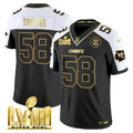 NFL Men’s Super Bowl LVIII & Back 2 Back Gold Patch Vapor Jersey V5