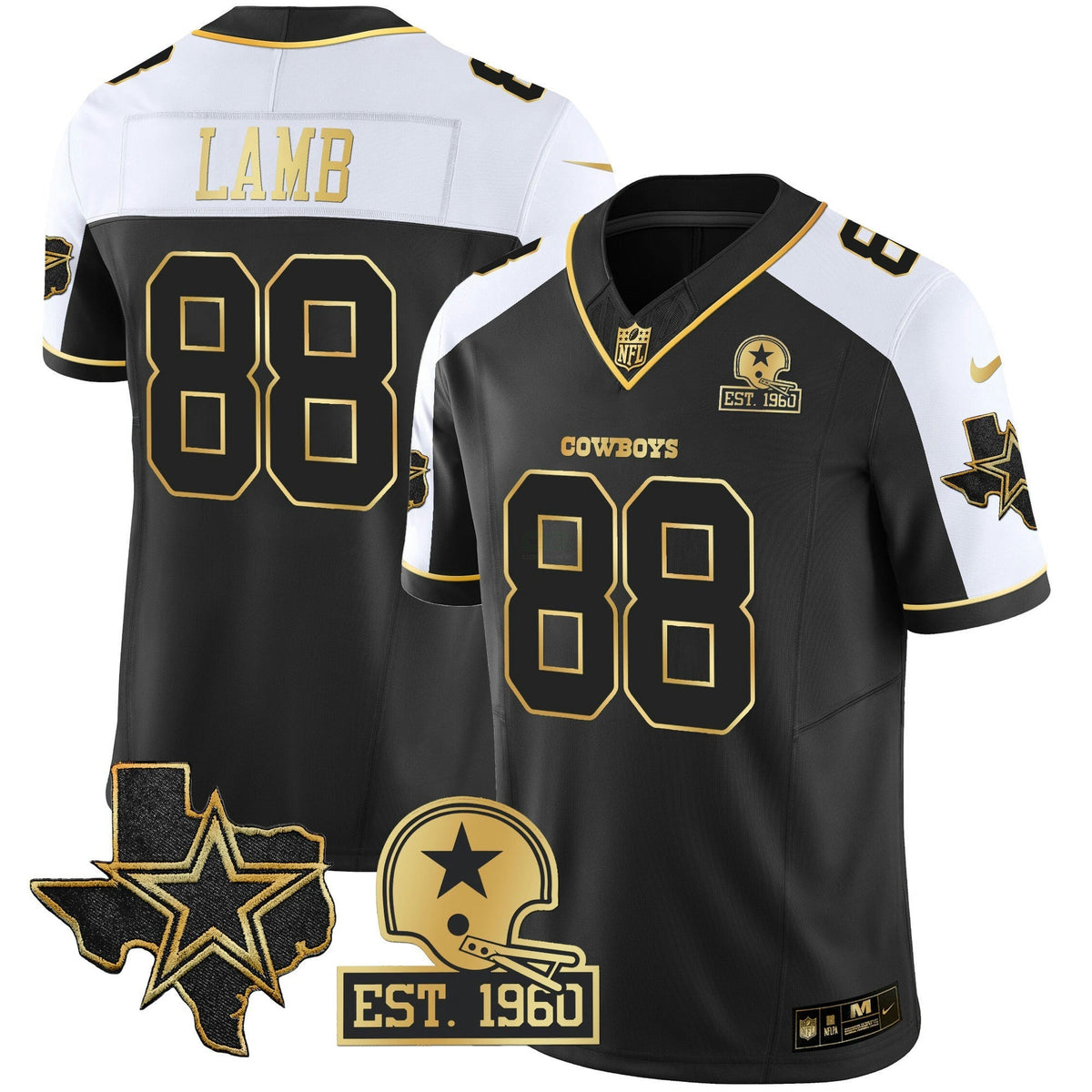 NFL Men’s Texas Patch Gold Vapor Jersey