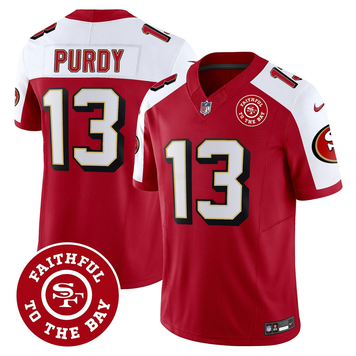 NFL Men’s Throwback Faithful To The Bay Patch Vapor Limited Jersey