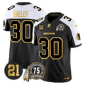 NFL Washington Commanders Men’s Washington Redskins 75th & Sean Taylor Patch Gold Vapor Limited Jersey