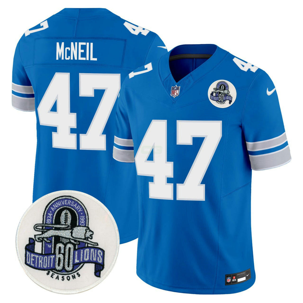 NFL Ryan McNeil Detroit 1993 Throwback Jersey