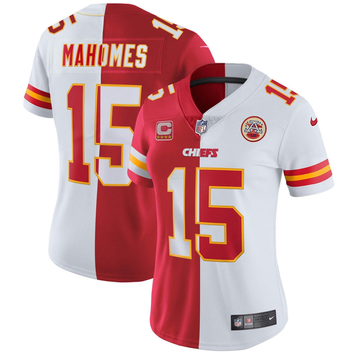 Jersey NFL Kansas City Chiefs Women’s White Gold & Black Gold