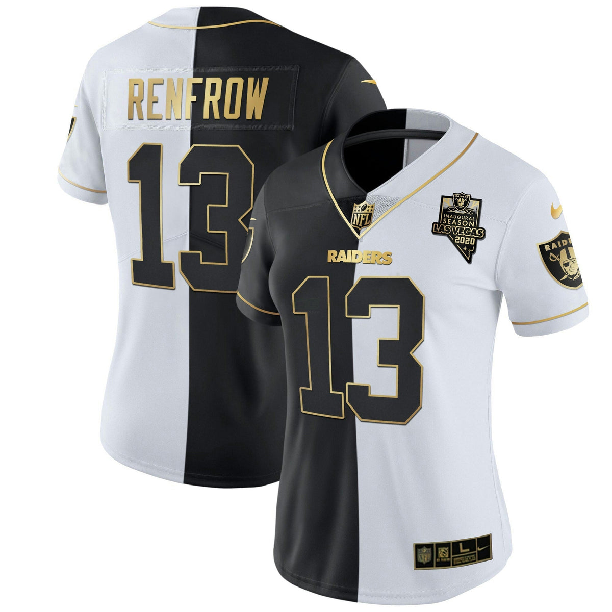 Jersey NFL Women’s Inaugural Season Patch Gold & Split