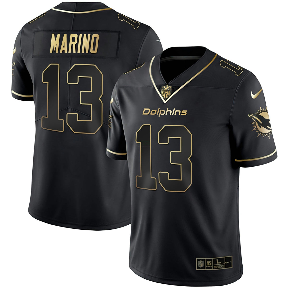NFL Women’s Miami White Gold & Black Gold Jersey