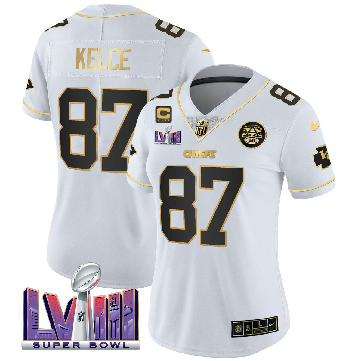 NFL Women’s Super Bowl LVIII Patch Vapor Jersey V4