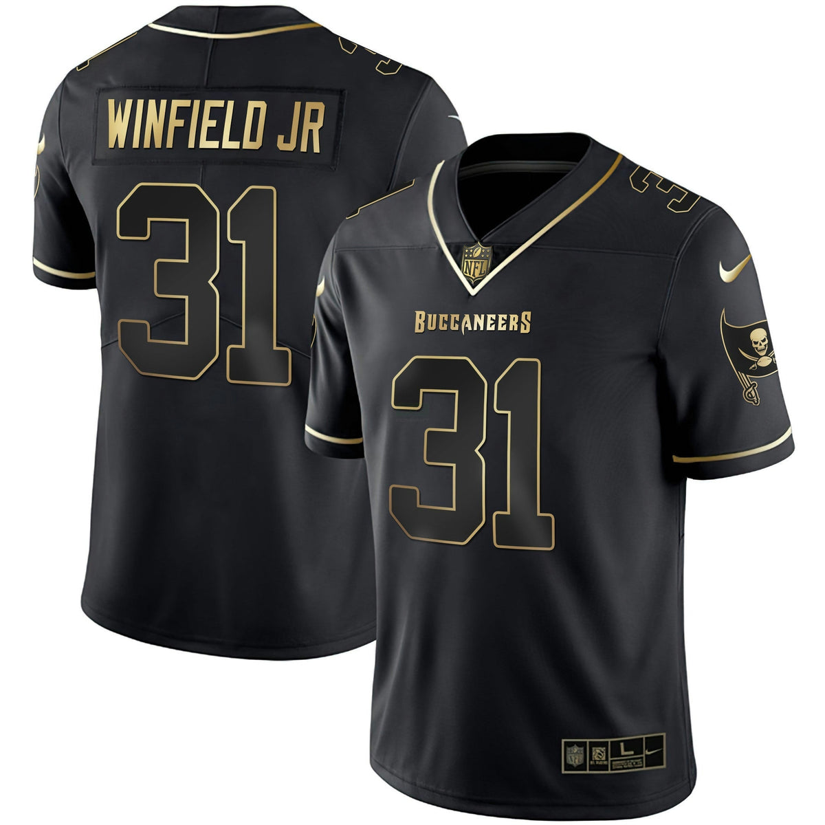 NFL Women’s Tampa Bay White Gold & Black Gold Jersey